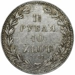 1 1/2 rouble = 10 zloty Warsaw 1841 MW - RARE