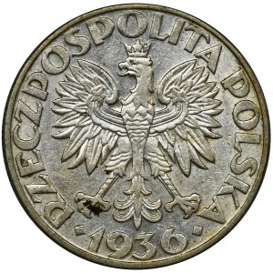 Żaglowiec, 5 złotych 1936