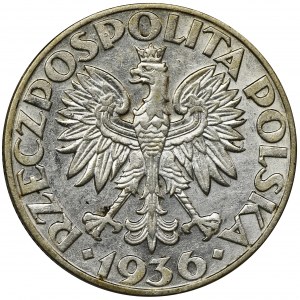 Żaglowiec, 5 złotych 1936