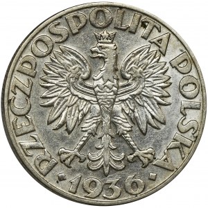 Żaglowiec, 5 złotych 1936