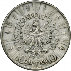 Pilsudski, 10 zloty 1934 - RARE