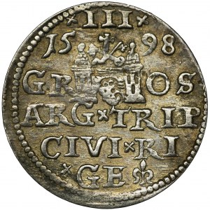 Sigismund III Vasa, 3 Groschen Riga 1598