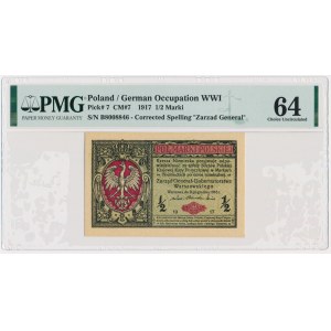 1/2 marki 1916 Generał - PMG 64