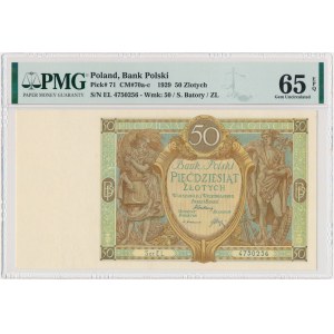 50 złotych 1929 - Ser.EL. - PMG 65 EPQ
