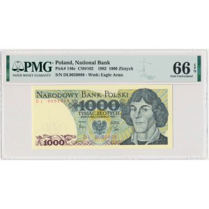 1.000 złotych 1982 - DL - PMG 66 EPQ
