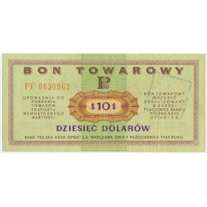 Pewex, 10 dolarów 1969 - FF -