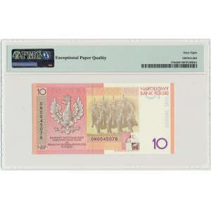 10 złotych 2008 - 90. Rocznica Odzyskania Niepodległości - PMG 68 EPQ