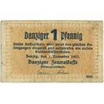 Danzig 1 pfennig 1923 November - unknown watermark inverted Koga