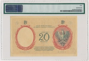 20 złotych 1924 II EM.A - PMG 50 - niespotykanej urody egzemplarz