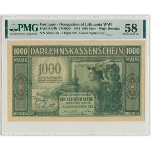 Kowno 1.000 marek 1918 - 7 cyfr - PMG 58