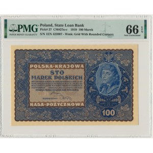 100 marek 1919 - IE Serja N - PMG 66 EPQ