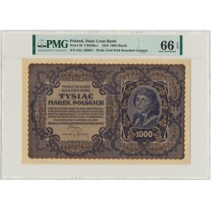 1.000 marek 1919 - III Serja AL - PMG 66 EPQ