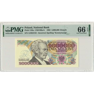 2 miliony złotych 1992 - A - Konstytucyjy - PMG 66 EPQ