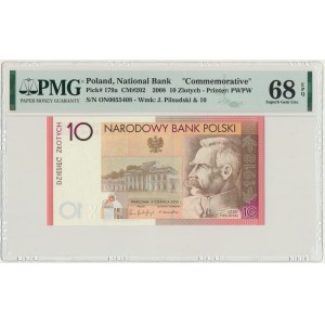 10 złotych 2008 - 90. Rocznica Odzyskania Niepodległości - PMG 68 EPQ