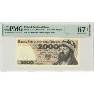 2.000 złotych 1979 - AA - PMG 67 EPQ