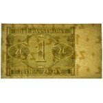 1 złoty 1938 - druk jednostronny
