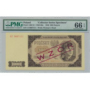 500 złotych 1948 WZÓR - CC - PMG 66 EPQ