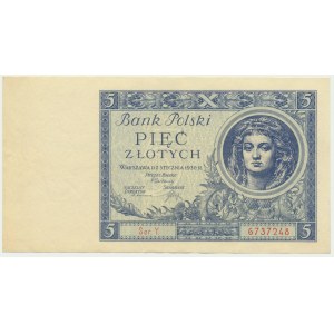 5 złotych 1930 - Ser. Y - rzadka i ładna
