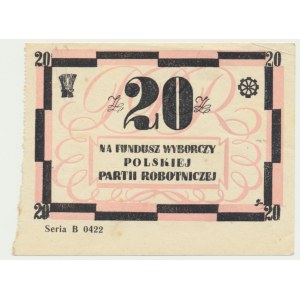 Fonds der Polnischen Arbeiterpartei, Ziegelstein für 20 Zloty