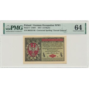 1/2 marki 1916 Generał - PMG 64 EPQ