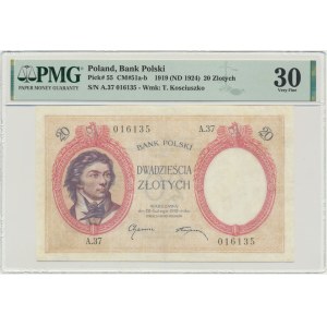 20 złotych 1919 - A.37 - PMG 30 - DUŻA RZADKOŚĆ