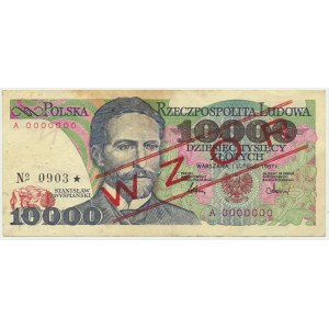 10.000 złotych 1987 - WZÓR W 0000000 No. 0903 -