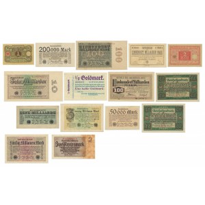 Germany, set of banknotes and notgelds (15 pcs.)