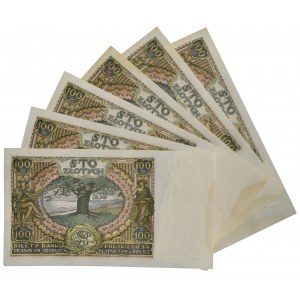 Zestaw 100 złotych 1934 (6 szt.)