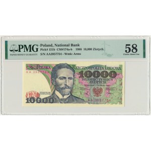 10.000 złotych 1988 - AA - PMG 58