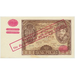 100 złotych 1934 - fałszywy przedruk okupacyjny - ładny