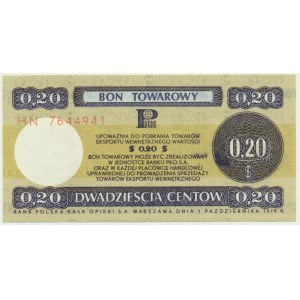 Pewex, 20 centów 1979 - HN - mały -