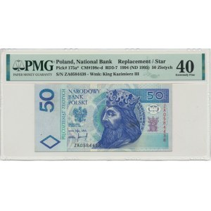 50 złotych 1994 - ZA - PMG 40 - seria zastępcza