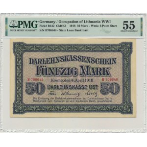 Kowno, 50 mark 1918 - B -