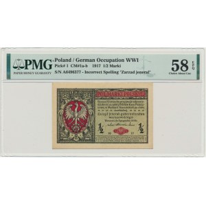 1/2 marki 1916 Jenerał - A - PMG 58 EPQ