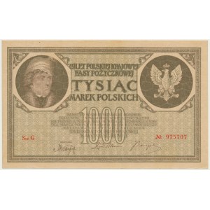 1.000 marek 1919 - Ser. G - BARDZO ŁADNY