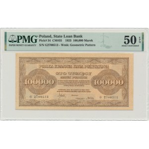 100.000 marek 1923 - G - PMG 50 EPQ