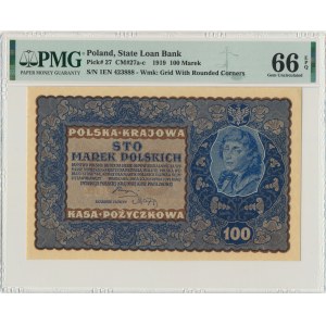 100 marek 1919 - IE Serja N - PMG 66 EPQ