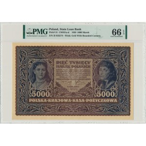 5.000 marek 1920 - III Serja I - PMG 66 EPQ