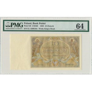 10 złotych 1929 - Ser.EŁ - PMG 64