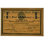 Będzin, bilet zdawkowy na 1 złoty 1939