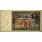 20 złotych 1931 - AB - PMG 63 - rzadka odmiana