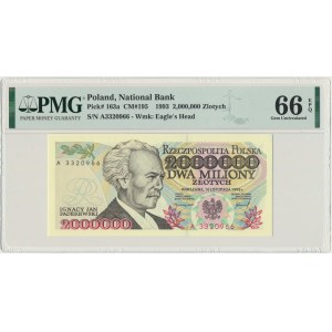 2 miliony złotych 1993 - A - PMG 66 EPQ