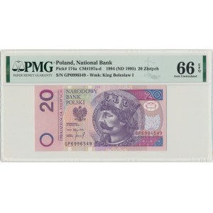 20 złotych 1994 - GP - PMG 66 EPQ