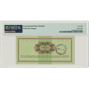 Pewex, 10 dolarów 1969 - FF - PMG 58 EPQ