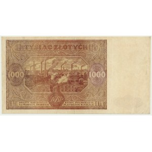 1.000 złotych 1946 - Wb z usuniętą kropką