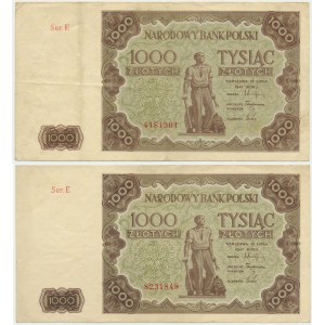 Zestaw 1.000 złotych 1947 - E - (2 szt.)