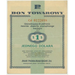 Pewex, 1 dolar 1960 - Cd - z klauzulą -