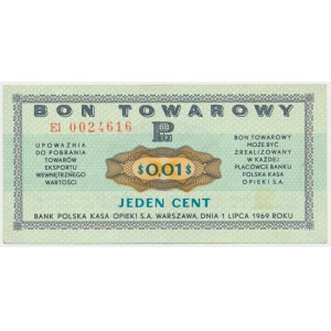 Pewex, 1 cent 1969 - EL - rzadszy