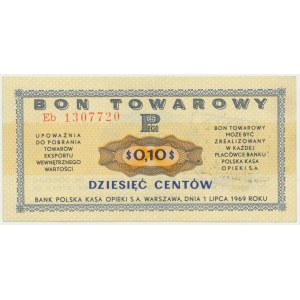 Pewex, 10 centów 1969 - Eb - rzadki