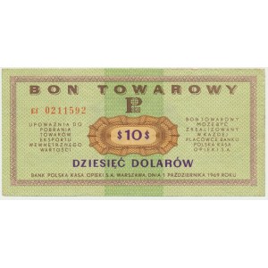 Pewex, 10 dolarów 1969 - Ef -